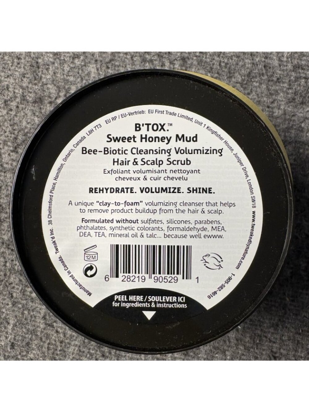 Tweak'd B.Tox Sweet Honey Mud Bee-Biotic Cleansing Volumizing Scrub 16 oz Sealed - Picture 3 of 4